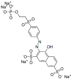 4-hydroxy-3-[[4-[[2-(phosphonooxy)ethyl]sulphonyl]phenyl]azo]naphthalene-2,7-disulphonic acid, sodium salt