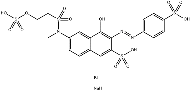4-hydroxy-6-[methyl[[2-(sulphooxy)ethyl]sulphonyl]amino]-3-[(4-sulphophenyl)azo]naphthalene-2-sulphonic acid, potassium sodium salt