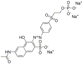 6-acetamido-4-hydroxy-3-[[4-[[2-(phosphonooxy)ethyl]sulphonyl]phenyl]azo]naphthalene-2-sulphonic acid, sodium salt