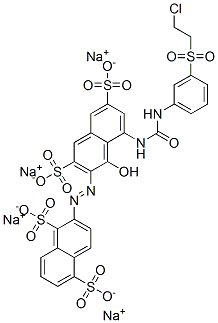 tetrasodium 2-[[8-[[[[3-[(2-chloroethyl)sulphonyl]phenyl]amino]carbonyl]amino]-1-hydroxy-3,6-disulphonato-2-naphthyl]azo]naphthalene-1,5-disulphonate