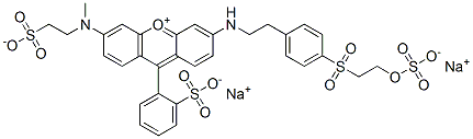 dihydrogen -3-[methyl(2-sulphonatoethyl)amino]-6-[[2-[4-[[2-(sulphonatooxy)ethyl]sulphonyl]phenyl]ethyl]amino]-9-(2-sulphonatophenyl)xanthylium , sodium salt