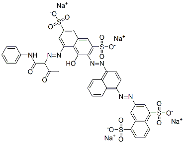 tetrasodium 3-[[4-[[8-[[1-[(anilino)carbonyl]-2-oxopropyl]azo]-1-hydroxy-3,6-disulphonato-2-naphthyl]azo]naphthyl]azo]naphthalene-1,5-disulphonate