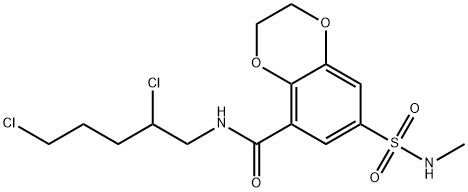 N-(2,5-dichloropentyl)-2,3-dihydro-7-(N-methylsulphamoyl)-1,4-benzodioxin-5-carboxamide