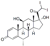 11beta,17-dihydroxy-21,21-diiodo-6alpha-methylpregna-1,4-diene-3,20-dione