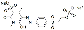 1,2-dihydro-6-hydroxy-1,4-dimethyl-2-oxo-5-[[4-[[2-(sulphooxy)ethyl]sulphonyl]phenyl]azo]pyridine-3-sulphonic acid, sodium salt