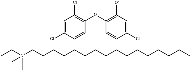 ethylhexadecyldimethylammonium 5-chloro-2-(2,4-dichlorophenoxy)phenolate