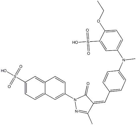 6-[4-[[4-[(4-ethoxy-3-sulphophenyl)methylamino]phenyl]methylene]-4,5-dihydro-3-methyl-5-oxo-1H-pyrazol-1-yl]naphthalene-2-sulphonic acid