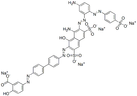 tetrasodium 5-[[4'-[[8-amino-7-[[5-amino-2-[(4-sulphonatophenyl)azo]phenyl]azo]-1-hydroxy-3,6-disulphonato-2-naphthyl]azo][1,1'-biphenyl]-4-yl]azo]salicylate
