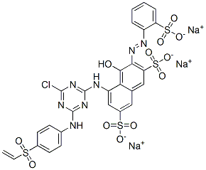 5-[[4-chloro-6-[[4-(vinylsulphonyl)phenyl]amino]-1,3,5-triazin-2-yl]amino]-4-hydroxy-3-[(2-sulphophenyl)azo]naphthalene-2,7-disulphonic acid, sodium salt