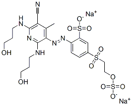 2-[[5-cyano-2,6-bis[(3-hydroxypropyl)amino]-4-methyl-3-pyridyl]azo]-5-[[2-(sulphooxy)ethyl]sulphonyl]benzenesulphonic acid, sodium salt