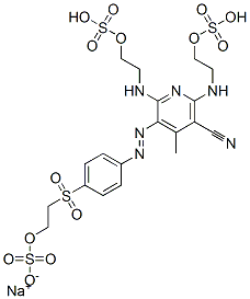 4-methyl-2,6-bis[[2-(sulphooxy)ethyl]amino]-5-[[4-[[2-(sulphooxy)ethyl]sulphonyl]phenyl]azo]nicotinonitrile, sodium salt