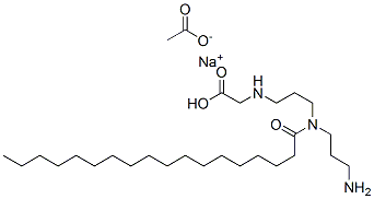 N-[3-[(3-aminopropyl)(1-oxooctadecyl)amino]propyl]aminoacetate sodium monoacetate