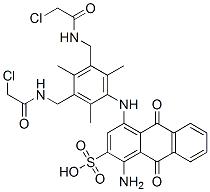 1-amino-4-[[3,5-bis[[(chloroacetyl)amino]methyl]-2,4,6-trimethylphenyl]amino]-9,10-dihydro-9,10-dioxoanthracene-2-sulphonic acid