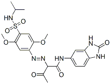 N-(2,3-dihydro-2-oxo-1H-benzimidazol-5-yl)-2-[[4-[[isopropylamino]sulphonyl]-2,5-dimethoxyphenyl]azo]-3-oxobutyramide