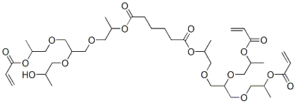 2-[3-[2-(acryloyloxy)propoxy]-[2-(2-hydroxypropoxy)]propoxy]-1-methylethyl 2-[2,3-bis[2-(acryloyloxy)propoxy]propoxy]-1-methylethyl adipate