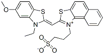 2-[(3-ethyl-5-methoxy-3H-benzothiazol-2-ylidene)methyl]-1-(3-sulphonatopropyl)naphtho[1,2-d]thiazolium