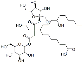 beta-D-fructofuranosyl alpha-D-glucopyranoside, mono[3-(4-hydroxydec-1-enyl) 2-(2-hydroxyethyl) 9-hydrogen nonane-1,2,9-tricarboxylate]