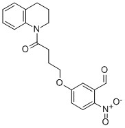 QUINOLINE, 1-[4-(3-FORMYL-4-NITROPHENOXY)-1-OXOBUTYL]-1,2,3,4-TETRAHYDRO-