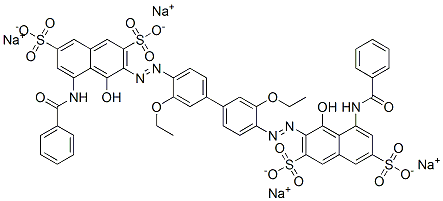 tetrasodium 3,3'-[(3,3'-diethoxy[1,1'-biphenyl]-4,4'-diyl)bis(azo)]bis[5-(benzoylamino)-4-hydroxynaphthalene-2,7-disulphonate]