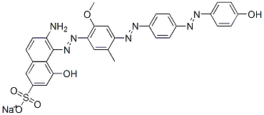 sodium 6-amino-4-hydroxy-5-[[4-[[4-[(4-hydroxyphenyl)azo]phenyl]azo]-6-methoxy-m-tolyl]azo]naphthalene-2-sulphonate