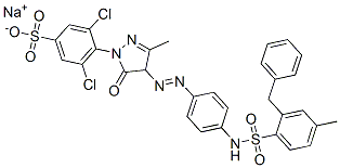 sodium 4-[4-[[4-[[benzyl(p-tolyl)sulphonyl]amino]phenyl]azo]-4,5-dihydro-3-methyl-5-oxo-1H-pyrazol-1-yl]-3,5-dichlorobenzenesulphonate