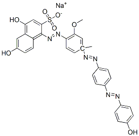 sodium 4,6-dihydroxy[[4-[[4-[(4-hydroxyphenyl)azo]phenyl]azo]-6-methoxy-p-tolyl]azo]naphthalene-2-sulphonate