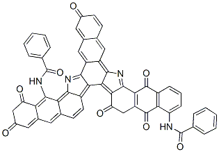 N,N'-(5,10,15,16,17,22,23,24-octahydro-5,10,15,17,22,24-hexaoxonaphth[2',3':6,7]indolo[2,3-c]dinaphtho[2,3-a:2',3'-i]carbazole-1,14-diyl)bis(benzamide)