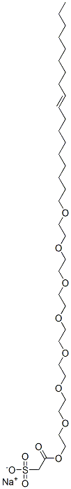 sodium 2-[(3,6,9,12,15,18,21-heptaoxanonatriacont-30-enyl)oxy]-2-oxoethane-1-sulphonate