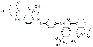8-amino-5-[[4-[[4-[(4,6-dichloro-1,3,5-triazin-2-yl)amino]-2-sulphophenyl]azo]phenyl]amino]-9,10-dihydro-9,10-dioxoanthracene-1,7-disulphonic acid