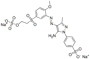 disodium 4-[5-amino-4-[[2-methoxy-5-[[2-(sulphonatooxy)ethyl]sulphonyl]phenyl]azo]-3-methyl-1H-pyrazol-1-yl]benzenesulphonate