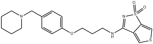N-(4-(3-(1-piperidinylmethyl)phenoxy)propyl)thieno(3,4-d)isothiazol-3-amine 1,1,-dioxide