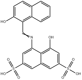 4-Hydroxy-5-[[(2-hydroxy-1-naphthalenyl)methylene]amino]-2,7-naphthalenedisulfonic acid