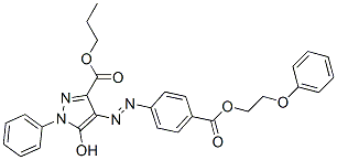 5-Hydroxy-4-[4-(2-phenoxyethoxycarbonyl)phenylazo]-1-phenyl-1H-pyrazole-3-carboxylic acid propyl ester