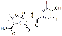 (2S,5R,6R)-6-[(4-hydroxy-3,5-diiodo-benzoyl)amino]-3,3-dimethyl-7-oxo- 4-thia-1-azabicyclo[3.2.0]heptane-2-carboxylic acid