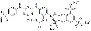 7-[4-[4-Chloro-6-(p-vinylsulfonylanilino)-1,3,5-triazin-2-ylamino]-2-ureidophenylazo]-1,3,6-naphthalenetrisulfonic acid trisodium salt