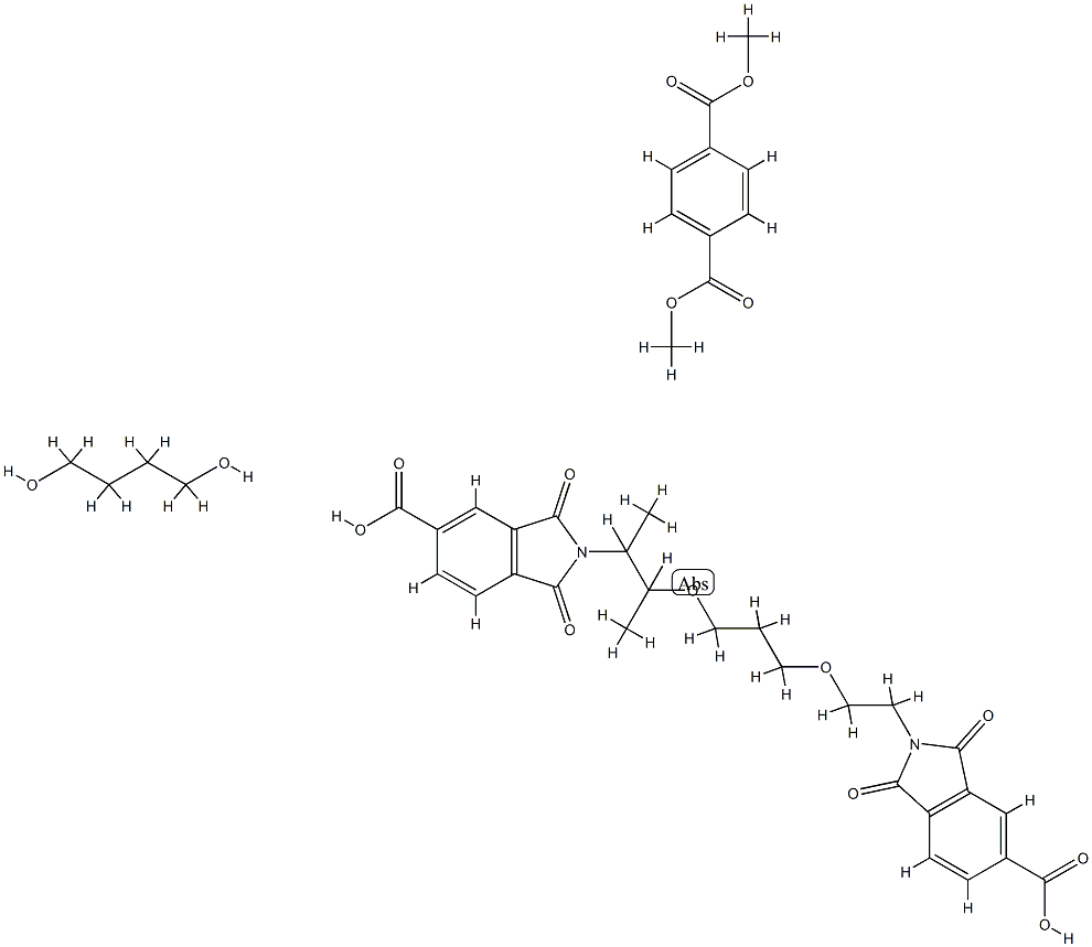 1,4-苯二甲酸二甲基酯与1,4-丁二醇和Α-[2-(5-羧基-1,3-二氢-1,3-二氧代-2H-异吲哚-2-基)甲基乙基]-Ω-[2-(5-羧基-1,3-二氢-1,3-二氧代-2H-异吲哚-2-基)甲基乙氧基]-聚[氧(甲基-1,2-乙二基)]的聚合物