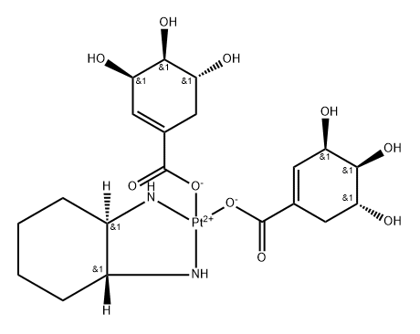 1,2-diaminocyclohexane-bis(shikimato)platinum(II)