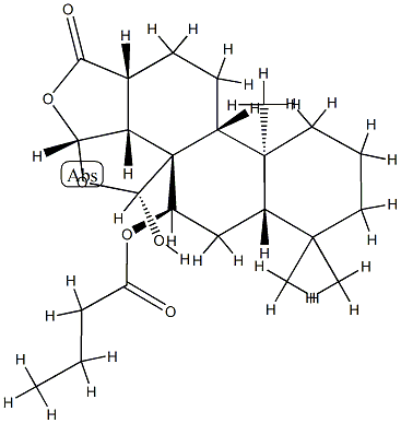 (3R,3aα,5aα,9aβ,11aα,12R)-3β,3bβ-(Epoxymethano)-4α,12-dihydroxy-3a,3b,4,5,5a,6,7,8,9,9a,9bα,10,11,11a-tetradecahydro-6,6,9a-trimethylphenanthro[1,2-c]furan-1(3H)-one 4-butyrate