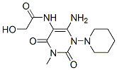 Glycolamide,  N-(6-amino-1,2,3,4-tetrahydro-3-methyl-2,4-dioxo-1-piperidino-5-pyrimidinyl)-  (7CI)