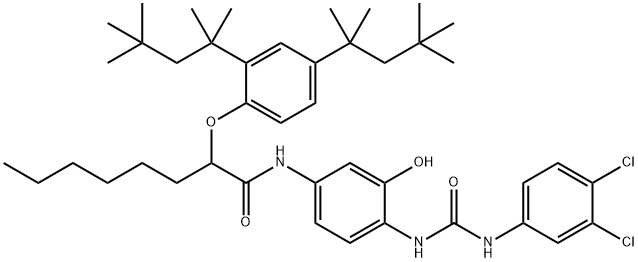 2-[2,4-Bis(1,1,3,3-tetramethylbutyl)phenoxy]-N-[4-[3-(3,4-dichlorophenyl)ureido]-3-hydroxyphenyl]octanamide