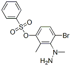 Phenol, 4-bromo-3-(1-methylhydrazino)methyl-, benzenesulfonate (ester)