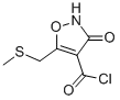 4-Isoxazolecarbonyl chloride, 2,3-dihydro-5-[(methylthio)methyl]-3-oxo- (9CI)