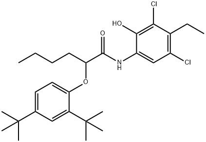2,4-Dichlor-3-ethyl-6-(2,4-di-tert.-butylphenoxi)-hexanoylamino)-phenol