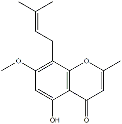 2-Methyl-5-hydroxy-7-methoxy-8-(3-methyl-2-butenyl)chromone
