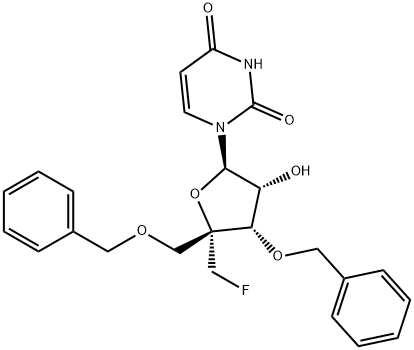 Uridine, 4'-C-(fluoromethyl)-3',5'-bis-O-(phenylmethyl)-