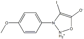 1,2,3-OxadiazoliuM, 5-hydroxy-4-iodo-3-(4-Methoxyphenyl)-, inner salt