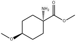 Cyclohexanecarboxylic acid, 1-amino-4-methoxy-, methyl ester, cis- (9CI)