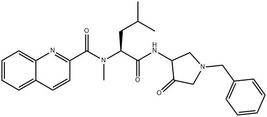 2-Quinolinecarboxamide,N-methyl-N-[3-methyl-1-[[[4-oxo-1-(phenylmethyl)-3-pyrrolidinyl]amino]carbonyl]butyl]-,[3(S)]-(9CI)