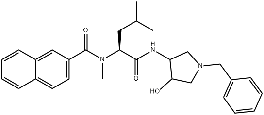 2-Naphthalenecarboxamide,N-[1-[[[4-hydroxy-1-(phenylmethyl)-3-pyrrolidinyl]amino]carbonyl]-3-methylbutyl]-N-methyl-,[3(S)]-[partial]-(9CI)