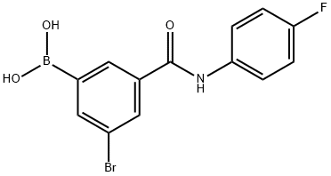 5-Bromo-3-(4-fluorophenyl)aminocarbonylphenylboronic acid